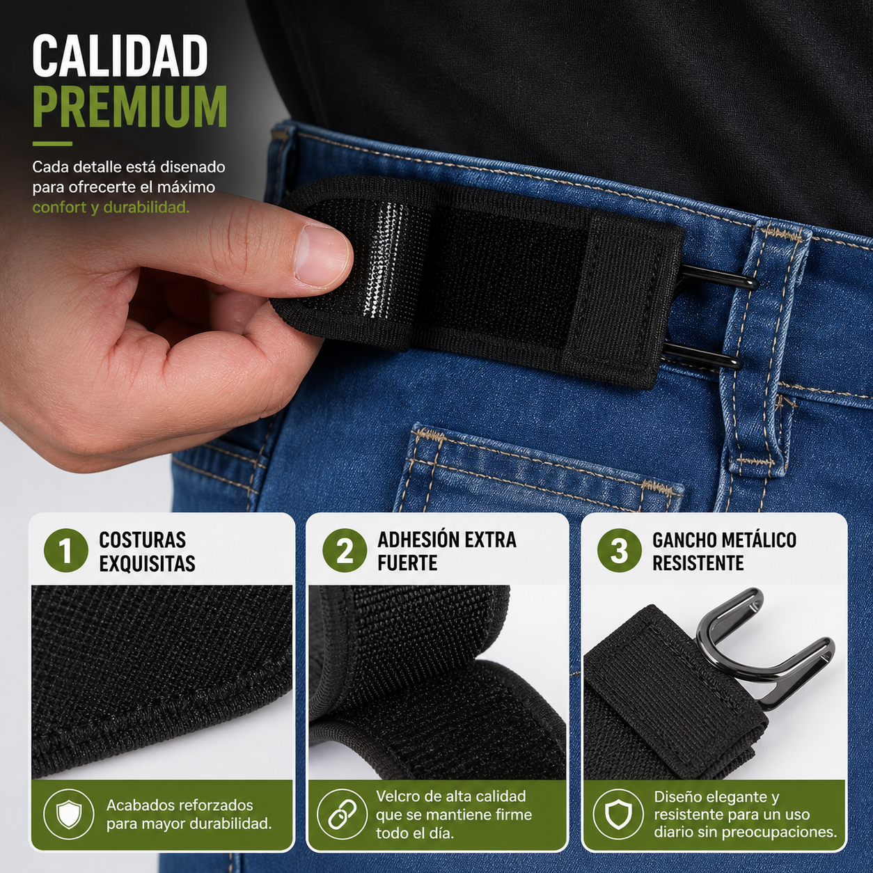 Cinturón con Gancho Metálico